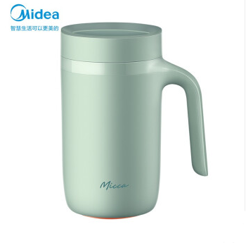 美的micca創意不倒杯海洋恒溫陶瓷杯泡茶杯辦公室茶漏水杯陶瓷內膽 360ML 綠色